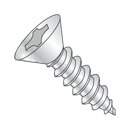 Newport Fasteners Sheet Metal Screw, #12-14 x 3 in, Zinc Plated Steel Flat Head Phillips Drive, 1000 PK 656619-1000